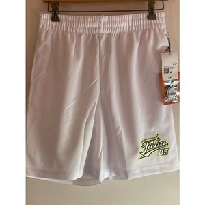 Forever 21 - FUBU Shorts with Shoestrings - White Lime Green Black